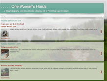 Tablet Screenshot of onewomanshands.blogspot.com