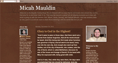 Desktop Screenshot of micahmauldin.blogspot.com