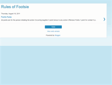 Tablet Screenshot of footsierules.blogspot.com