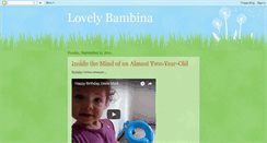 Desktop Screenshot of lovelybambina.blogspot.com