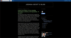 Desktop Screenshot of joshuabgeist.blogspot.com