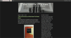 Desktop Screenshot of oneletteratatime.blogspot.com