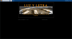 Desktop Screenshot of luzyletra.blogspot.com