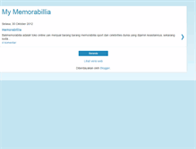 Tablet Screenshot of mymemorabillia.blogspot.com