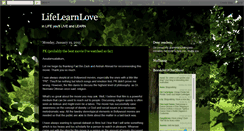 Desktop Screenshot of lifelearnlove.blogspot.com