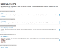 Tablet Screenshot of desirableliving.blogspot.com