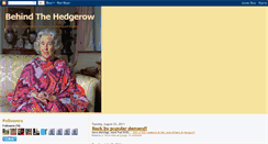 Desktop Screenshot of behindthehedgerow.blogspot.com