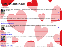 Tablet Screenshot of heartsforlebanon2011.blogspot.com