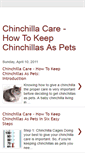 Mobile Screenshot of chinchilla-care-chinchillas-as-pets.blogspot.com