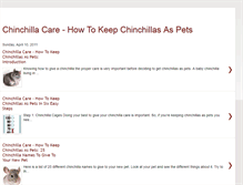 Tablet Screenshot of chinchilla-care-chinchillas-as-pets.blogspot.com