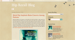 Desktop Screenshot of hipreplacementrecall.blogspot.com