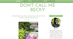 Desktop Screenshot of dontcallmebecky.blogspot.com