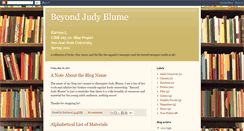 Desktop Screenshot of beyondjudyblume.blogspot.com