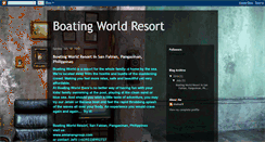 Desktop Screenshot of boatingworldresort.blogspot.com