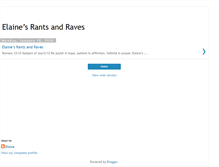 Tablet Screenshot of elainesrantsandraves.blogspot.com