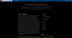 Desktop Screenshot of 21stcenturymaximalist.blogspot.com