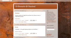 Desktop Screenshot of ilglossariodicitazioni.blogspot.com