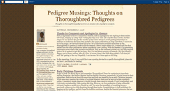 Desktop Screenshot of pedigreemusings.blogspot.com