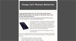 Desktop Screenshot of cheapcellphonesbatteries.blogspot.com