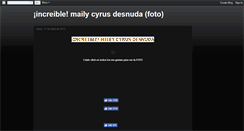 Desktop Screenshot of increiblemileycyrusdesnuda.blogspot.com