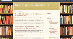 Desktop Screenshot of healthconsciousinformation.blogspot.com