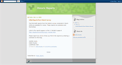 Desktop Screenshot of historicreports.blogspot.com