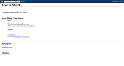 Desktop Screenshot of liveisshort.blogspot.com