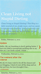 Mobile Screenshot of cleanlivingnotstupiddieting.blogspot.com