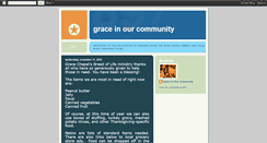Desktop Screenshot of graceinourcommunity.blogspot.com