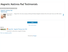 Tablet Screenshot of magneticmattresspadtestimonials.blogspot.com