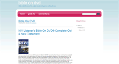 Desktop Screenshot of bibleondvd.blogspot.com