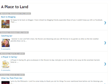 Tablet Screenshot of aplacetoland.blogspot.com