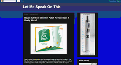 Desktop Screenshot of let-me-speak-on-ths.blogspot.com
