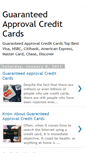 Mobile Screenshot of guaranteedapprovalcreditcards.blogspot.com