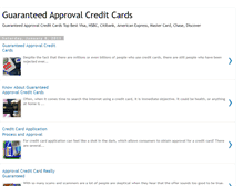 Tablet Screenshot of guaranteedapprovalcreditcards.blogspot.com