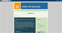 Desktop Screenshot of ibelievetheimpossible.blogspot.com