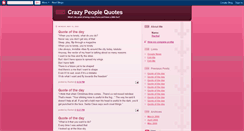 Desktop Screenshot of crazypeoplequotes.blogspot.com