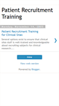 Mobile Screenshot of patientrecruitmenttraining.blogspot.com
