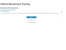 Tablet Screenshot of patientrecruitmenttraining.blogspot.com