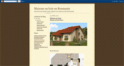 Desktop Screenshot of maisons-bois-roumanie.blogspot.com