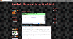 Desktop Screenshot of baseballmusicandothergoodstuff.blogspot.com