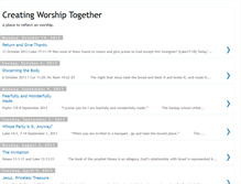 Tablet Screenshot of creatingworshiptogether.blogspot.com