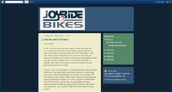 Desktop Screenshot of joyridebikes.blogspot.com