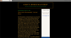 Desktop Screenshot of godshorsemanship.blogspot.com