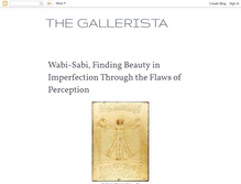 Tablet Screenshot of gallerista.blogspot.com