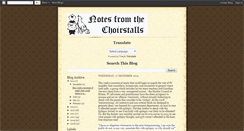 Desktop Screenshot of choirstalls.blogspot.com