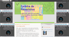Desktop Screenshot of casinhadepassarinhos.blogspot.com