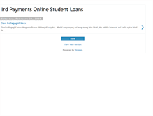 Tablet Screenshot of irdpaymentsonlinestudentloans.blogspot.com