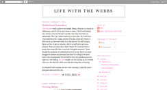 Desktop Screenshot of lifewiththewebbs.blogspot.com