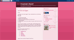 Desktop Screenshot of crazyladysquest.blogspot.com